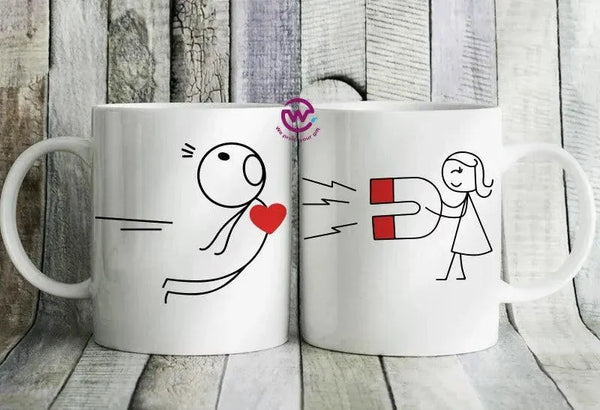 Set- ( 2 Ordinary Ceramic Mugs ) -Valentine's Day 2 - WE PRINT