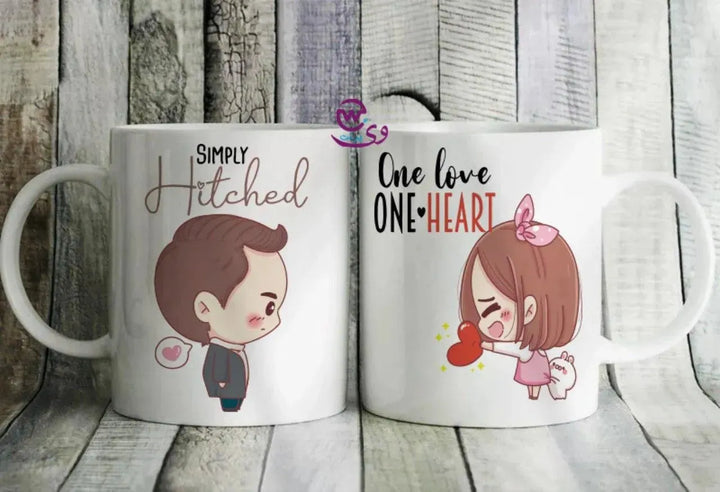 Set- ( 2 Ordinary Ceramic Mugs ) -Valentine's Day 2 - WE PRINT