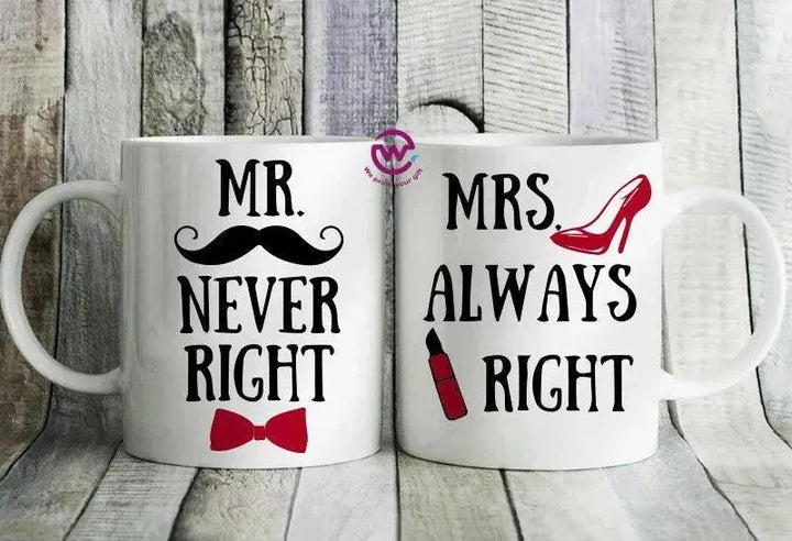 Set- ( 2 Ordinary Ceramic Mugs ) -Valentine's Day 2 - WE PRINT