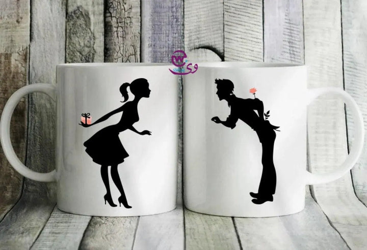 Set- ( 2 Ordinary Ceramic Mugs ) -Valentine's Day 2 - WE PRINT