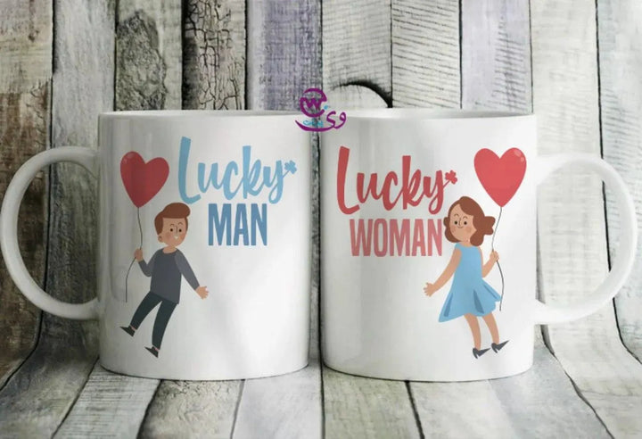 Set- ( 2 Ordinary Ceramic Mugs ) -Valentine's Day 2 - WE PRINT