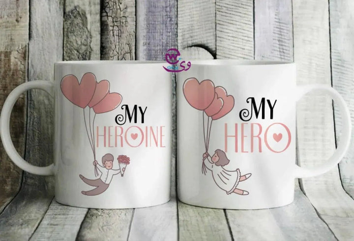 Set- ( 2 Ordinary Ceramic Mugs ) -Valentine's Day 2 - WE PRINT