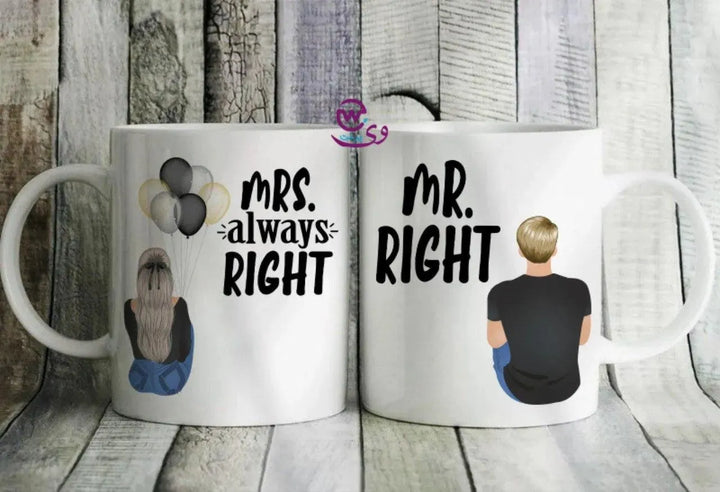 Set- ( 2 Ordinary Ceramic Mugs ) -Valentine's Day 2 - WE PRINT