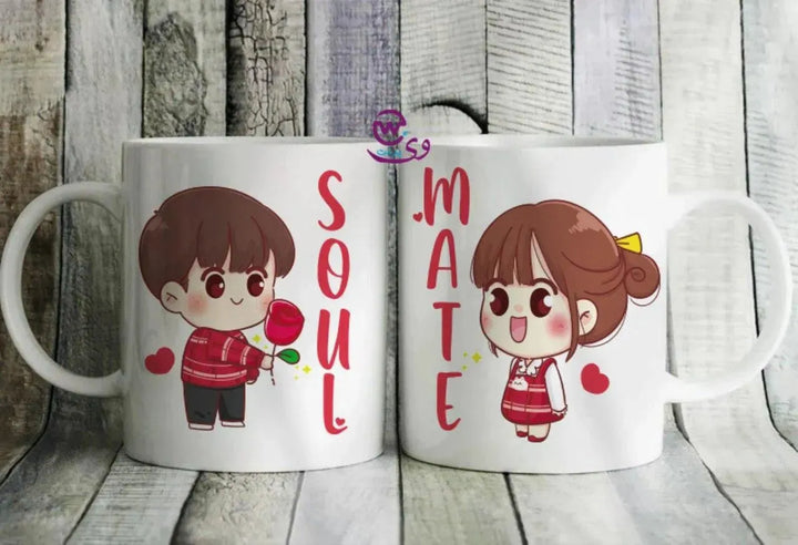 Set- ( 2 Ordinary Ceramic Mugs ) -Valentine's Day 2 - WE PRINT