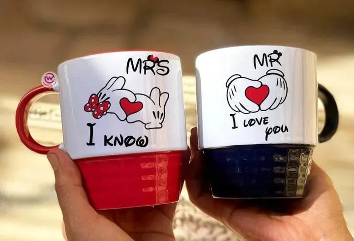 Set - ( 2 Ribbed Mug-Colored )-Valentine's Day - WE PRINT