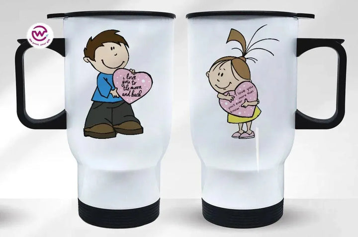 Set - ( 2 Travel mugs ) - Valentine's Day - WE PRINT