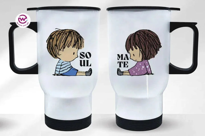 Set - ( 2 Travel mugs ) - Valentine's Day - WE PRINT