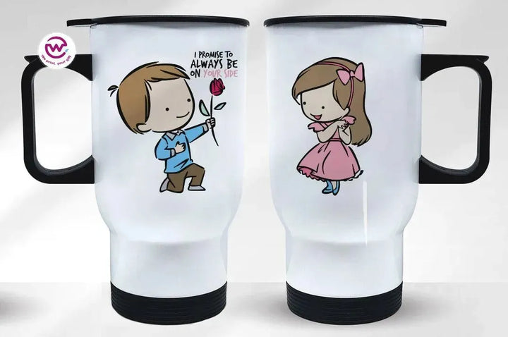 Set - ( 2 Travel mugs ) - Valentine's Day - WE PRINT