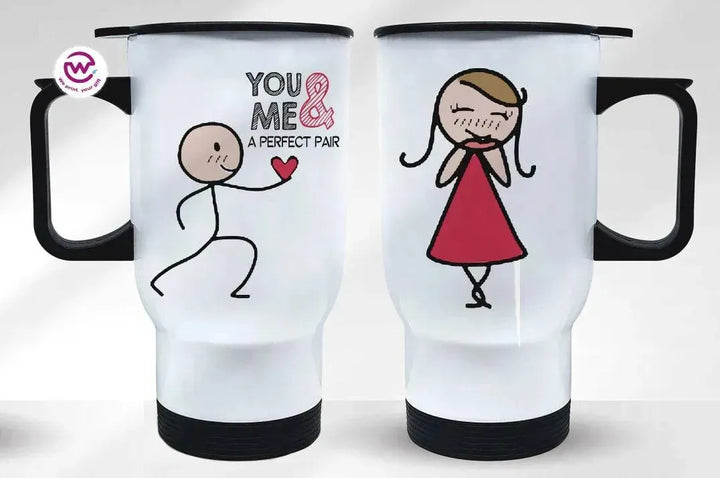 Set - ( 2 Travel mugs ) - Valentine's Day - WE PRINT