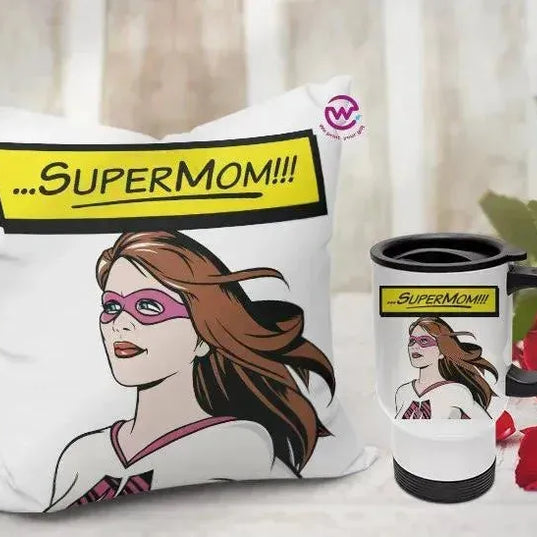 Set- ( Canvas Cushion Square Shape +Travel Mug ) -Mother's Day 1 - WE PRINT