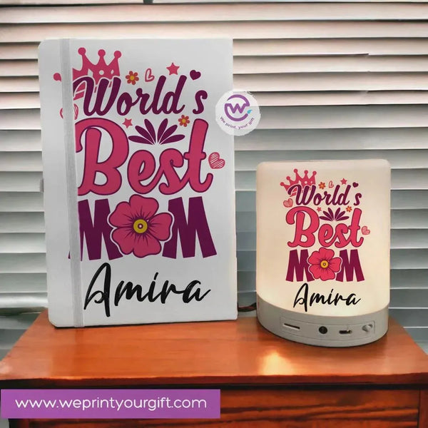 Set - ( Rubber Covers Notebook+ Touch Lamp speaker )-Mother's Day - WE PRINT