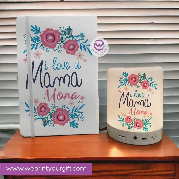 Set - ( Rubber Covers Notebook+ Touch Lamp speaker )-Mother's Day - WE PRINT