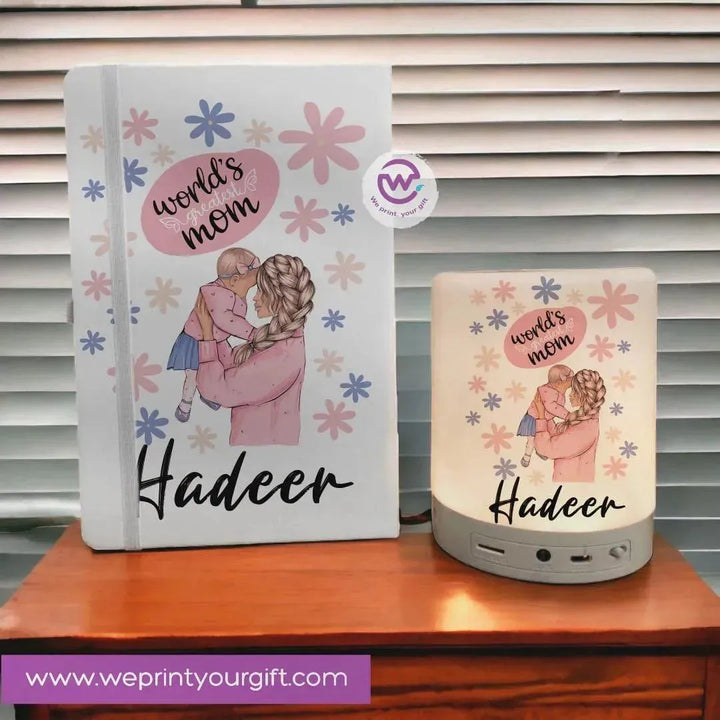 Set - ( Rubber Covers Notebook+ Touch Lamp speaker )-Mother's Day - WE PRINT