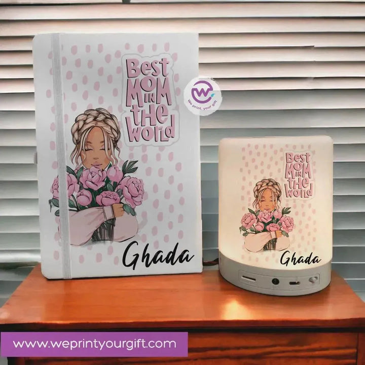 Set - ( Rubber Covers Notebook+ Touch Lamp speaker )-Mother's Day - WE PRINT