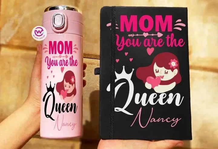 Set ( Thermal Mug with Lock & Digital Screen + Rubber Notebook ) - Mother's Day 1 - WE PRINT