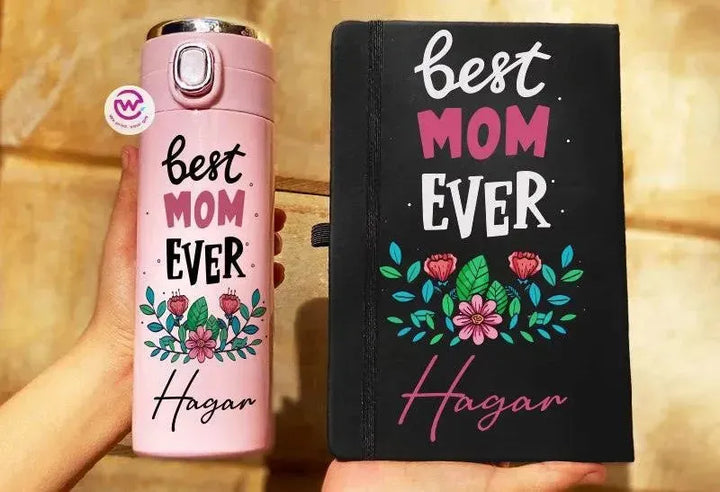 Set ( Thermal Mug with Lock & Digital Screen + Rubber Notebook ) - Mother's Day 1 - WE PRINT