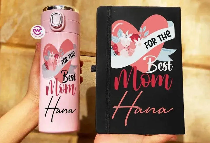 Set ( Thermal Mug with Lock & Digital Screen + Rubber Notebook ) - Mother's Day 1 - WE PRINT