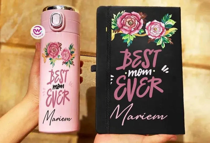 Set ( Thermal Mug with Lock & Digital Screen + Rubber Notebook ) - Mother's Day 1 - WE PRINT