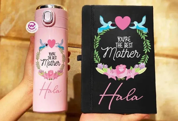 Set ( Thermal Mug with Lock & Digital Screen + Rubber Notebook ) - Mother's Day 1 - WE PRINT