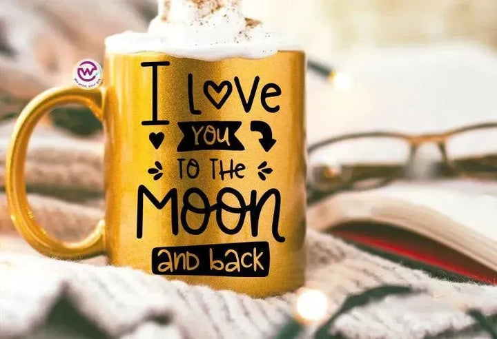 Sparkling mug-Gold-Valentine's Day - WE PRINT