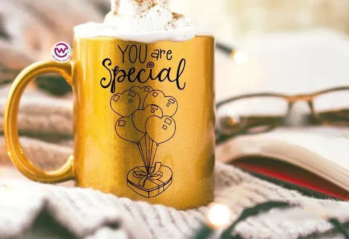 Sparkling mug-Gold-Valentine's Day - WE PRINT