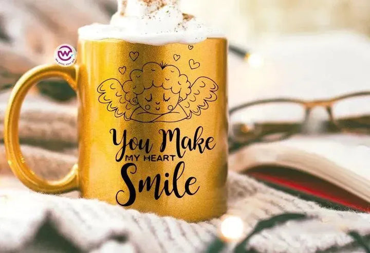 Sparkling mug-Gold-Valentine's Day - WE PRINT