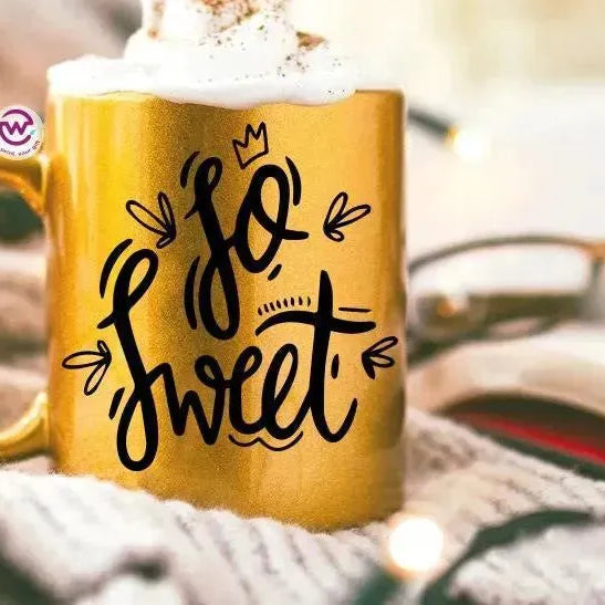 Sparkling mug-Gold-Valentine's Day - WE PRINT