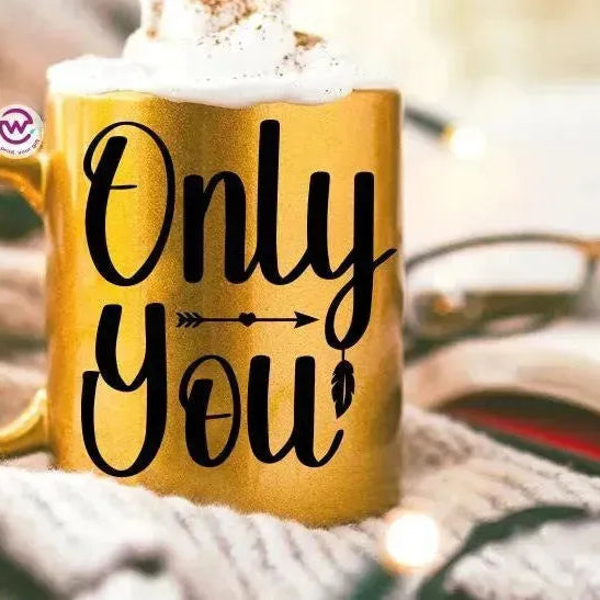 Sparkling mug-Gold-Valentine's Day - WE PRINT