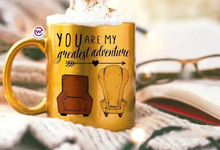 Sparkling mug-Gold-Valentine's - UP cartoon - WE PRINT