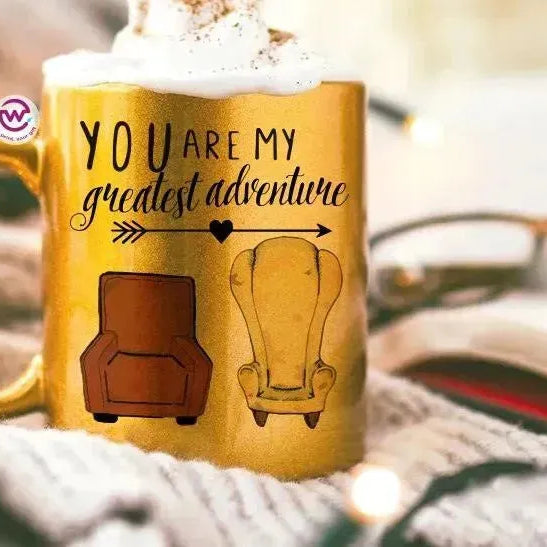 Sparkling mug-Gold-Valentine's - UP cartoon - WE PRINT
