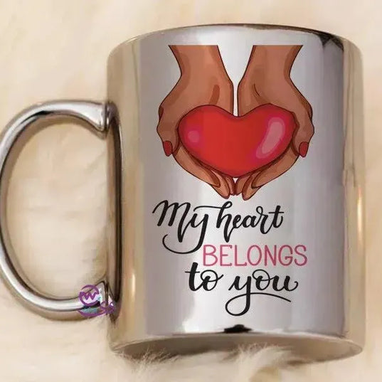 Sparkling mug-Silver -Valentine's Day - WE PRINT