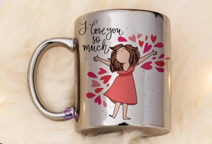 Sparkling mug-Silver -Valentine's Day - WE PRINT