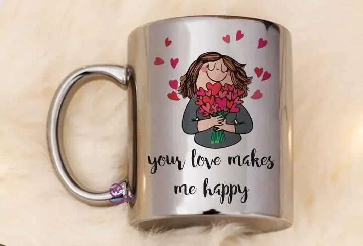 Sparkling mug-Silver -Valentine's Day - WE PRINT