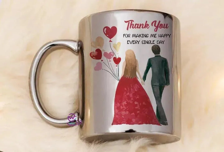 Sparkling mug-Silver -Valentine's Day - WE PRINT