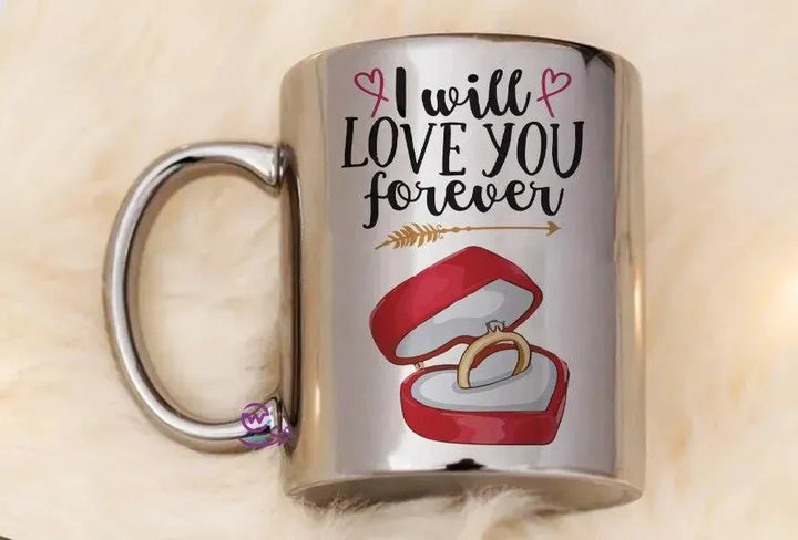 Sparkling mug-Silver -Valentine's Day - WE PRINT