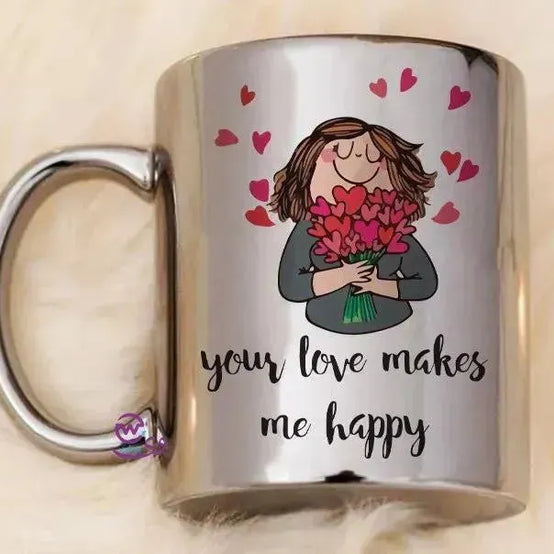 Sparkling mug-Silver -Valentine's Day - WE PRINT