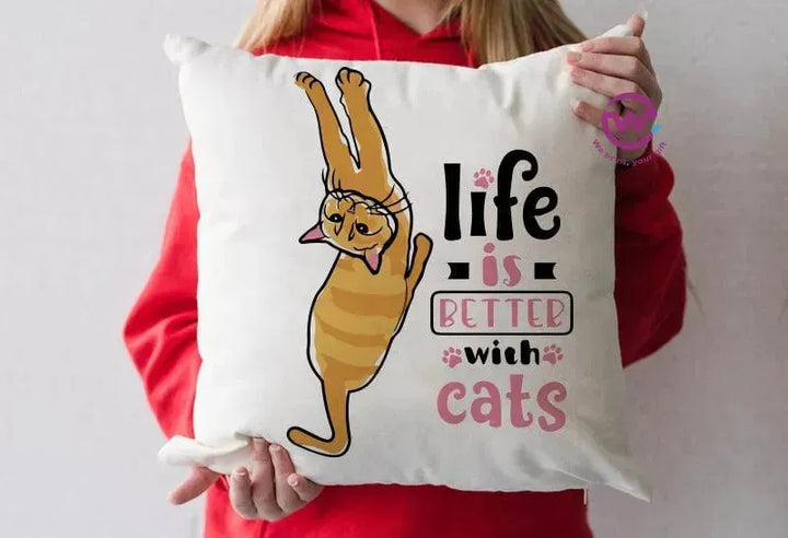 Square Cushion-Cat's - WE PRINT