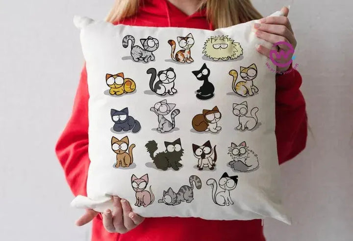 Square Cushion-Cat's - WE PRINT