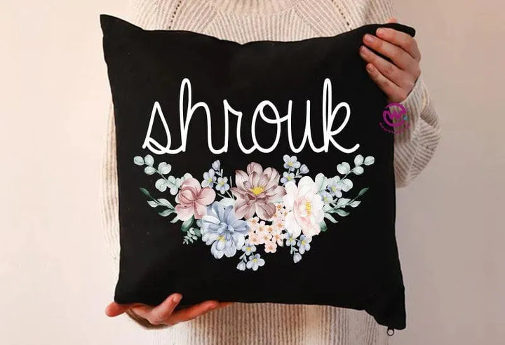 Square Cushion-Floral - WE PRINT