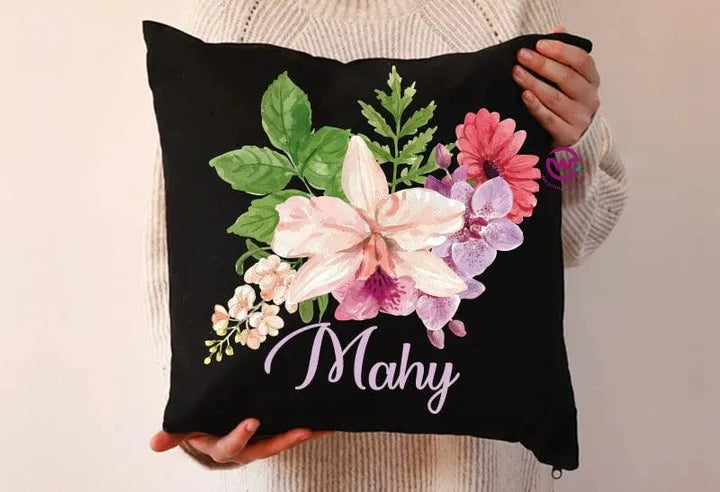 Square Cushion-Floral - WE PRINT