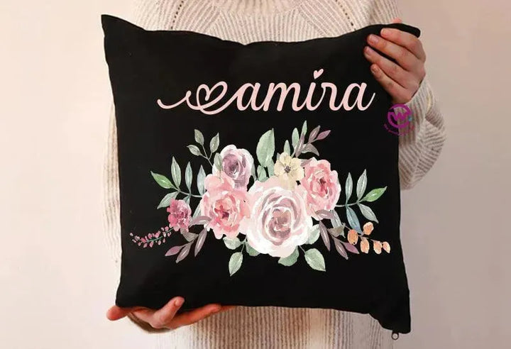 Square Cushion-Floral - WE PRINT