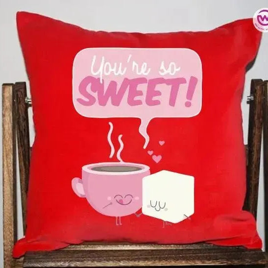 Square Cushion-Love is -Valentine's Day - WE PRINT