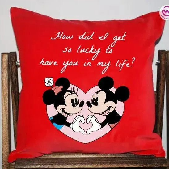 Square Cushion-Love is -Valentine's Day - WE PRINT