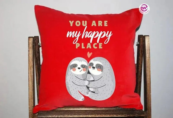 Square Cushion-Love is -Valentine's Day - WE PRINT