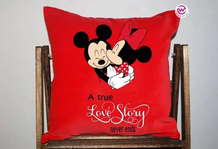 Square Cushion-Love is -Valentine's Day - WE PRINT