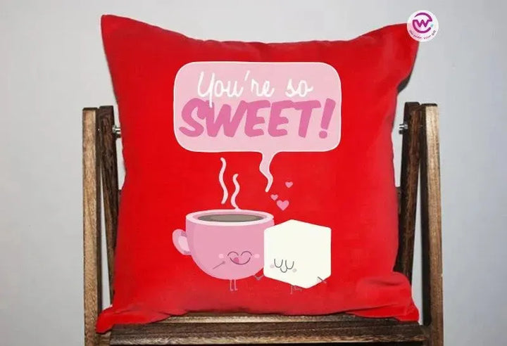 Square Cushion-Love is -Valentine's Day - WE PRINT