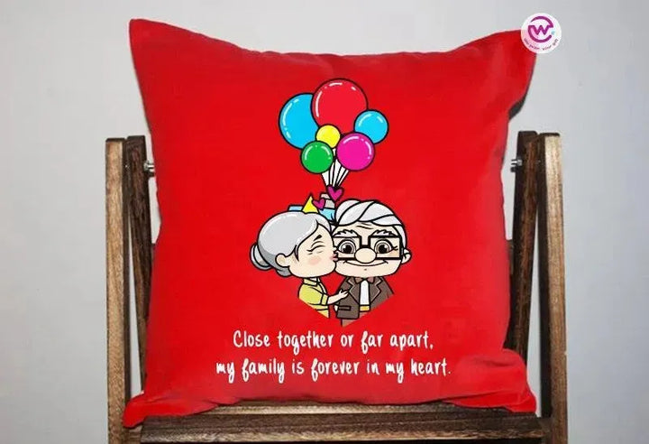 Square Cushion-Love is -Valentine's Day - WE PRINT