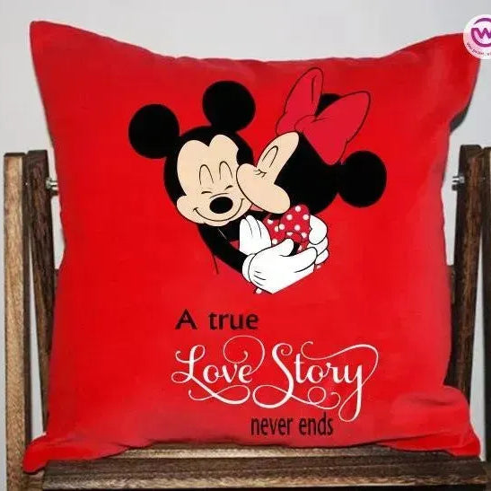 Square Cushion-Love is -Valentine's Day - WE PRINT