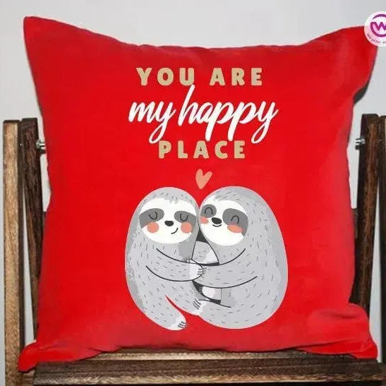 Square Cushion-Love is -Valentine's Day - WE PRINT
