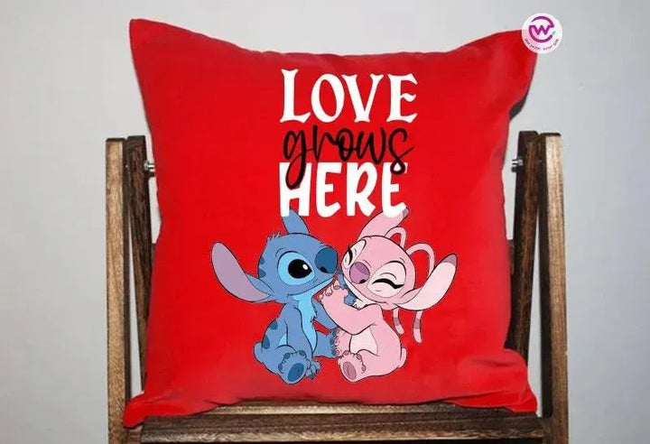 Square Cushion-Love is -Valentine's Day - WE PRINT